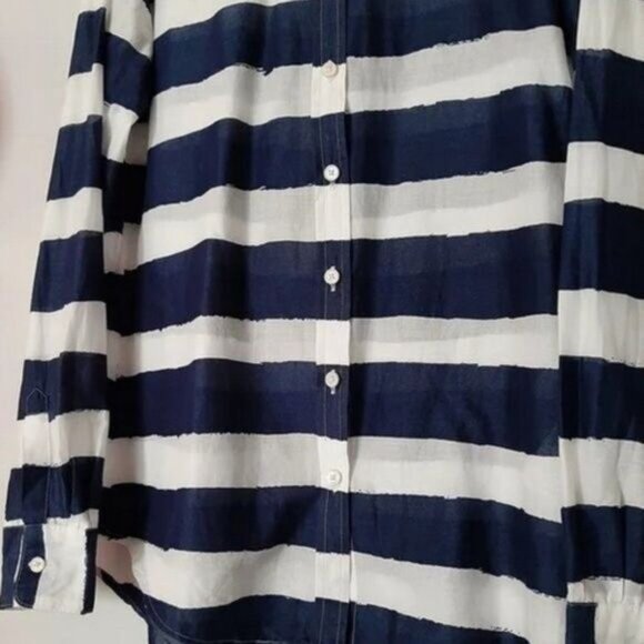 BANANA REPUBLIC Soft-wash Rugby Stripe Shirt Sz S - Picture 6 of 13